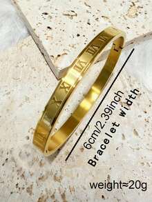 5pcs/Set Minimalist Elegant Luxury Sparkling Star Bangle Bracelets, Titanium Steel Bracelets With High-End Vibe For Women - Gold 6 - View 12