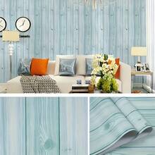 1 Roll Light Blue Textured Self-Adhesive Contact Paper, Peel And Stick Wallpaper Suitable For Room Walls, Living Room, Bedroom, Cabinets And Drawers, Removable And Washable, 17.7 Inches Wide X 118 Inches, Natural Oak - Volume 1 - View 2
