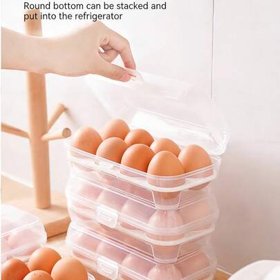 1 pieza Caja de almacenamiento de huevos con 4/8 compartimentos, cartón de huevos de plástico a prueba de golpes y antirrotura para camping al aire libre, viajes, cocina, picnic