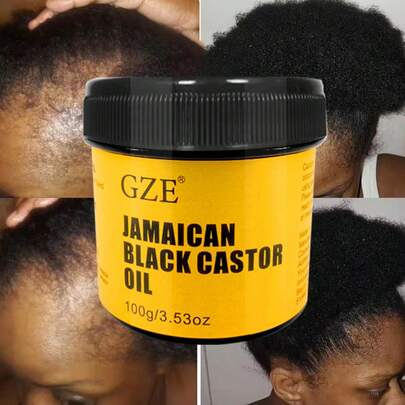 GZE 牙买加黑蓖麻油 - 纯冷压提取物，促进头发浓密和头皮健康 - 强健头发，滋润和滋养头皮，帮助实现浓密强韧的秀发。
