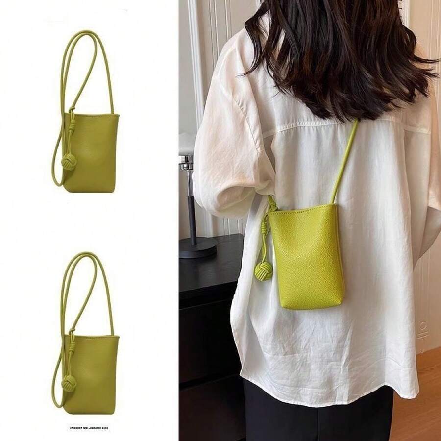 Crossbody Small Bag For Girls, New Mini Walking Bag With A Unique Texture, Niche Phone Bag - Army Green - View 1