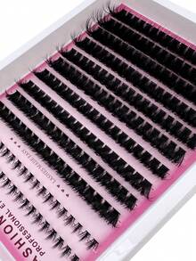 80D Long Eyelashes And Lower Lashes, 6-18mm Length, DD Curl, 238pcs/Set, Fluffy Individual Lashes, DIY Eyelash Extension, Cartoon Style, Mink Hair Material, Suitable For Various Makeup Looks, Reusable, Applicable For Daily Makeup, Cosplay, Daily Life, Wedding, Date, Party, Music Festival, Halloween, Christmas And Other Occasions - DD - 查看 6