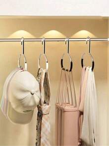 Random Color Hat Storage Organizer, Dorm Closet Hanging Hat Rack, Multi-Functional Hat Display Stand, Travel Essential, College Dorm Essential - Multicolor - View 5