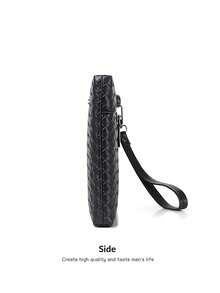 2026 New Fashion Woven Pattern Men's Clutch Wallet, PU Leather Soft Texture Large Capacity Handbag - Multicolor - View 11