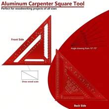 1pc Acrylic 2D Flat Angle Ruler - Triangle Ruler With Serrated Edge, Suitable For Precise Measurement, Home Decoration And Design Projects, Multifunctional Tool, All Season - A - View 5