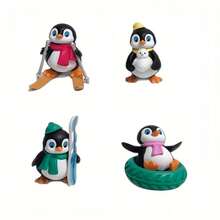 Conjunto de 4 miniaturas colecionáveis de pinguins, em PVC, para decoração de micro paisagens, enfeites de jardim, decoração DIY, acessórios para casa e escritório, decoração de interiores de carros, pequeno presente. - A - Ver 10