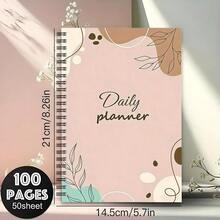 1pc Undated Daily Planner Notebook With Priority Tasks, Notes, Mood And Water Intake Tracker, Keeping You Organized - A5 - View 8