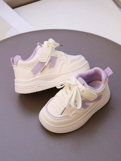2026 Spring New Children's Fashion Versatile Casual Soft-Sole Sneakers, Boys' Sports Shoes, Girls' Leisure Shoes For Toddlers And Little Kids, Children's Campus Activity & Performance White Shoes