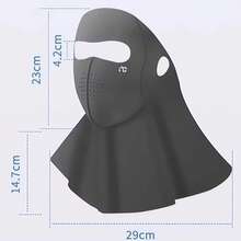 Full Face Sun Shade Mask, UPF 50+ Ice Silk Neck Gaiter, Unisex Cycling Outdoor Sun Protection - A - View 7