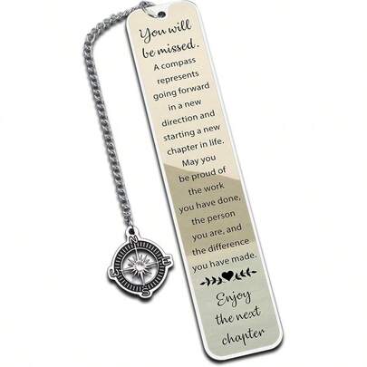 2026 Retirement Gifts Woman - Coworkers Leaving Gifts For Women Men Farewell Going Away Goodbye For Colleague Teacher Employee Compass Bookmark For Friends Manager You Will Be Missed