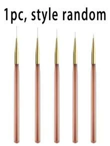 5-Piece Ultra-Fine Nail Art Detail Brush Set - Brown. These Fine Drawing Brushes Are Used To Create Delicate Lines. They Are Easy To Use, Made Of Soft Material, And Are Suitable For DIY Nail Art. Odorless Professional Nail Art Tools And Supplies, Suitable For Professional Nail Technicians And Beginners. A Great Gift For Women, Especially For Christmas. - Multicolor - View 11