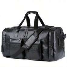 Elegant Men'S Travel Duffel, Adjustable, Multi-Compartment, Large-Capacity, For Weekend Trips & Casual Outings - Multicolor - View 2