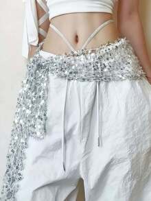 1件爵士舞臀巾，肚皮舞腰链配饰 - 彩色 - 查看 2