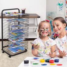 Studyset Paint Drying Rack,16 Or 25 Removable Shelves, Art Drying Rack For Classroom,Art Storage Rack,Drying Rack Art,Art Canvas Storage,Art Rack,Painting Drying Rack,Mobile Paper Drying Rack - B - View 3