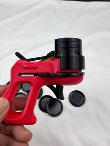 3D Printed Mini 12-Shot Flying Disc Launcher Prop, Easy No-Glue Assembly Battery-Free Outdoor Party Toy, Perfect Gift - Multicolor - View 8