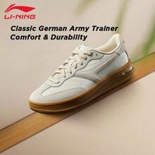 李宁女士复古德式军靴训练鞋，舒适休闲鞋 AGCV028 - 乳白色/銀樺灰 - 查看 2