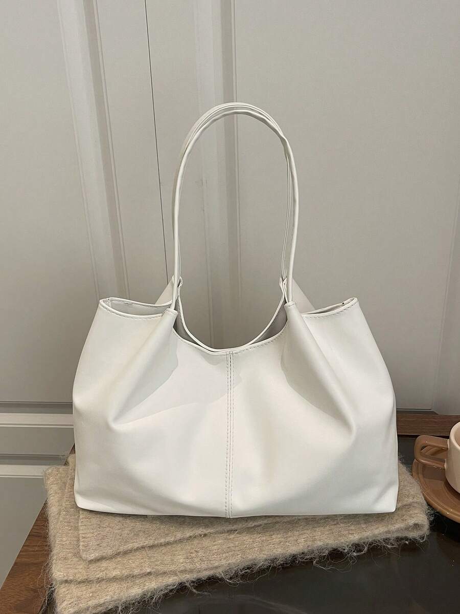 新款法式大容量手提包，独特设计女士通勤上学手提包/单肩包