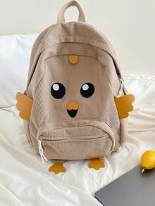 1pc Minimalist Multi-Pocket Large Capacity Backpack, Suitable For Traveling, Shopping, Vacation, Can Fit Laptop, Textbooks, Clothes - Yellow - View 5