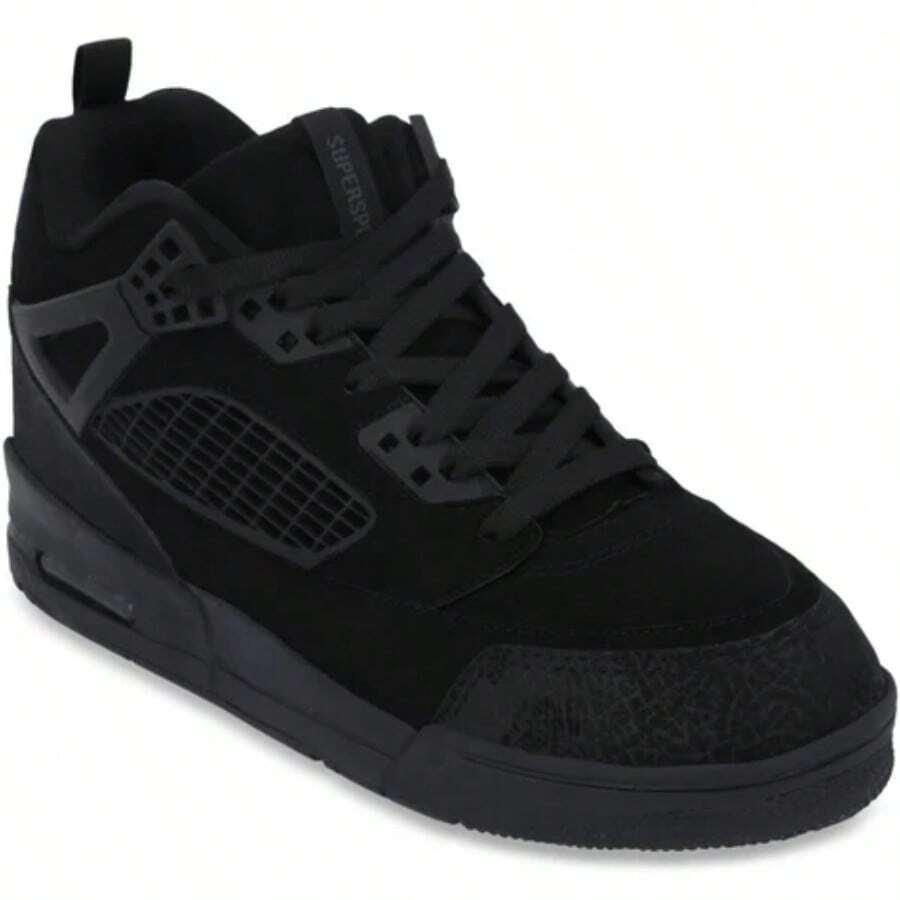 CKLASS Zapato Tenis Deportivo Negro Caballero Supersport Sintético Ligero Con Suela Resistente Para Uso Diario Y Actividades Casual 630-31 - Negro - Ver 1