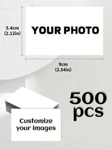 1 Set Customizable Double-Sided Printed Paper Business Cards, Personalize With Name & Logo, Suitable For Professional Networking, Add Your Own Images/Text, Premium Matte Finish, Waterproof, Includes Thank You Card & Invitation Card, Multi-Language Support, Office Supplies, File Organization & Index Cards, Multifunctional, Decorative, Retro, Cartoon, Cute, Suitable For Employees, Clients, Business/Work/Office Occasions - Multicolor - View 9