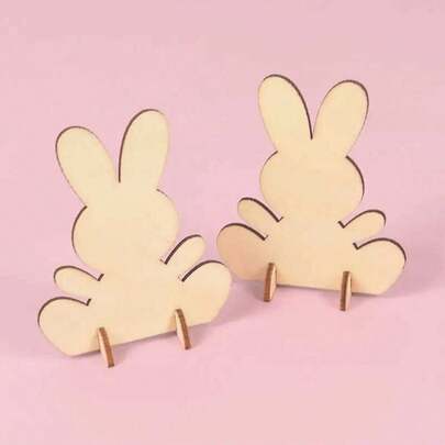 10 món đồ trang trí hình thỏ Phục Sinh, thỏ gỗ thủ công, tranh vẽ và trang trí sáng tạo, quà tặng Phục Sinh