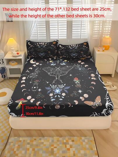 2/3pcs Bedding Set, Bowknot Pattern, Polyester Fabric, Digital Printing, Suitable For Boys, Girls, Teenagers, Adults, Bedroom, Dormitory Decor, Includes 1/2 Pillowcase(S)