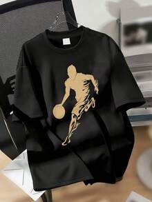 3pcs Basketball Themed Printed Sports T-Shirts, Suitable For Boys Casual Wear, Round Neck Short Sleeve, Basketball Theme, Suitable For Teenagers Sports Tops, Spring/Summer - Multicolor - View 8
