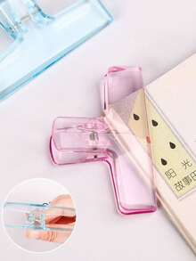 5个/1个透明亚克力塑料夹式文具，学生用品，果冻夹，多功能照片夹，创意办公用品，考试回文夹，发票/文件整理夹，学校用品 - 多色 - 查看 5