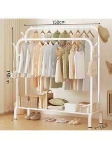 Perchero sencillo para el suelo del dormitorio, perchero grueso para el dormitorio, perchero plegable para ropa de interior - Ver 8