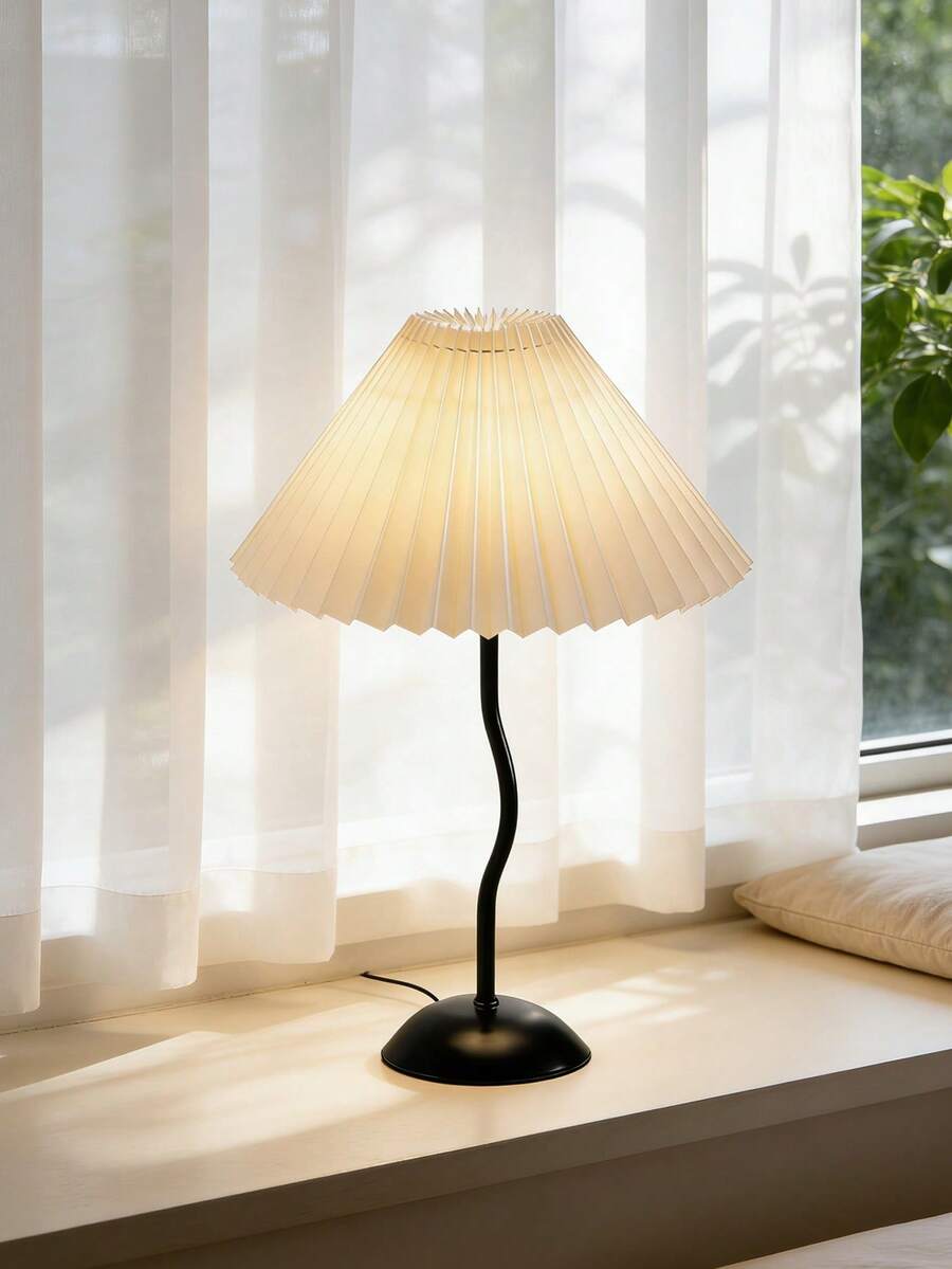 1 pièce Lampe de bureau dorée, lampe de table minimaliste pour la lecture, le bureau, la chambre, lumière chaude, alimentée par USB, convient pour l'hébergement de style nordique, les restaurants, le camping, l'éclairage d'ambiance - Noir - Voir 1