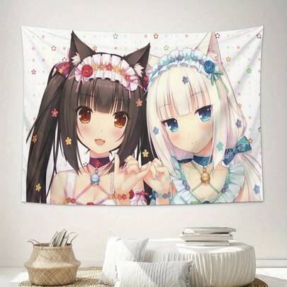 1PC N-Nekopara Abstract Wall Hanging, Suitable For Hallways Or Staircases - Enhances The Depth And Layering Of Transitional Areas.