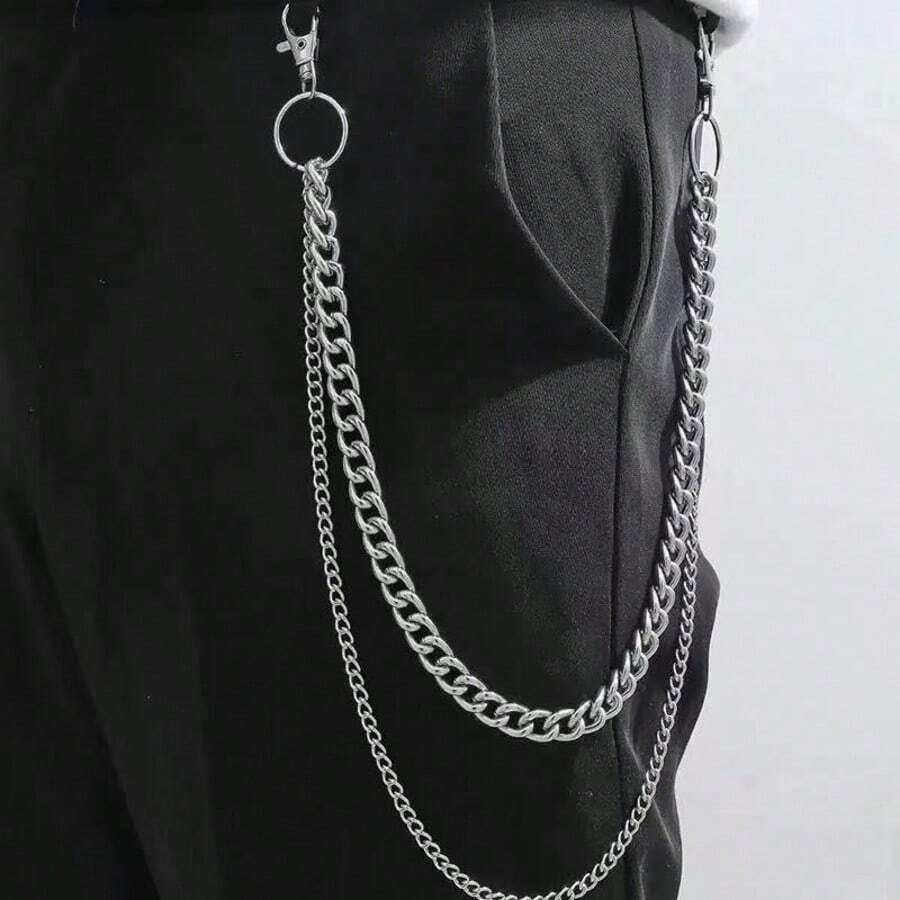 1条时尚银色裤链，可作包链，适合搭配牛仔裤；另有吸睛的竹制铁艺裤链，四季皆宜。 - 銀色 - 查看 1