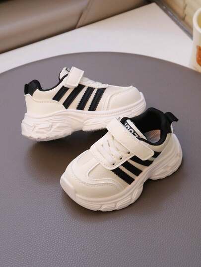 2026 Spring New Fashionable Versatile Chunky Sneakers, Soft Sole Comfortable Boys' Sports Shoes, Girls' Casual Shoes, Toddler & Little Kids' Running Shoes, Campus Activity & Performance White Shoes