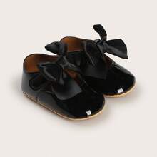 春秋新款女婴公主鞋 3-6-9-12 个月玛丽珍鞋 婴幼儿鞋 1 岁防滑学步鞋 - 黑色 - 查看 8