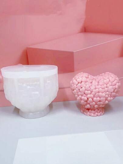 1pc New Holiday Gift Heart-Shaped Plumeria Silicone Candle Mold Set (Small/Medium/Large), Wedding Anniversary Gift. 3D Heart Shaped Mold, Easy Release Non-Stick, Create Perfect Candle Shapes, Essential For DIY Enthusiasts! Silicone Candle Mold, Heat Resistant, Endless Creativity, Make Every DIY A Work Of Art. Silicone Candle Mold, Reusable, Create Personalized Scented Candles, Upgrade Your Lifestyle, Silicone Candle Mold, Easy Demold, Easy To Clean