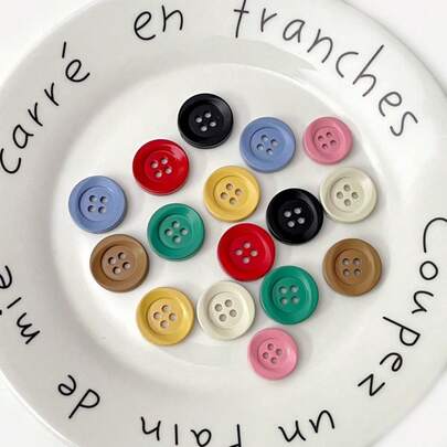 10/20 PCS Round Oval Shaped Resin Plastic 4-Hole Buttons, Plastic Sewing Buttons, Suitable For Knitting, DIY Clothing, Crafts, Art Supplies, Sewing Accessories