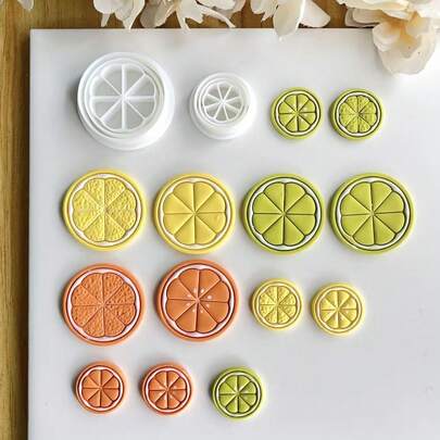 Lemon & Orange Polymer Clay Mold, Summer Romantic Style Clay Mold For DIY Earrings, Brooches, Pendants, Ceramics And Other Creative Decorations