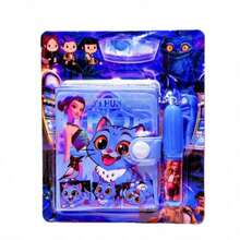 4pcs/Set Witch Hunting Notebook, Kpop Notebook, Cartoon Stationery Notebook, Ballpoint Pen Set, Elementary School Student Gift, Student Stationery Supplies - Square - View 9