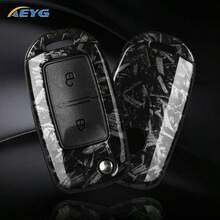 ABS Carbon Fiber Car Key Case Cover For VW Polo Tiguan Passat B5 B6 B7 Golf 4 5 6 MK6 Jetta Lavida Skod Octavia Seat - a - View 2