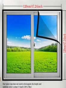 Black Window Mosquito Net Self-Adhesive Anti-Mosquito Window Screens Mesh Anti Insect Air Tulle Invisible Mosquitoes And Flies - Black Web Black Edge - View 3