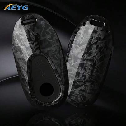 适用于奔驰C级、S级、A级W206、W223、S350、C260、C300、S400、S450、S480、S500的ABS碳纤维风格汽车钥匙壳保护套及配件