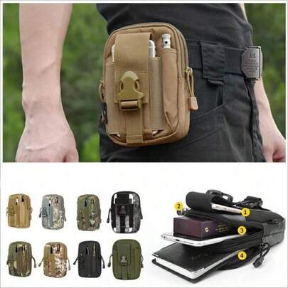 Tactical Molle Pouch Waist Pack Bag Phone Holder Outdoor Sport Hiking Camping Climbing Running Hunting Accessories EDC Tool Bags
