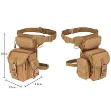 Tactical Drop Leg Pouch Bag Type B Cross Over Leg Rig Outdoor Bike Cycling Hiking Thigh Bag - Multicolor - View 6