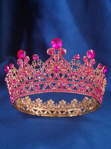 1pc Elegant Queen Crystal Crown, Bridal Wedding Hair Accessory, Women's Party/Event/Ball Tiara, Valentine's Day Gift,Summer,Beach - Multicolor - View 13