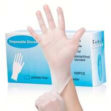 2/20/50/100pcs Disposable Gloves, Vinyl Gloves, Transparent PVC, Latex-Free, Powder-Free, Waterproof And Oil-Proof, Flexible,Suitable For Food Handling, Daily Cleaning, Living Room,Kitchen,"To Prevent Damage During Shipping, We've Switched From Boxes To Bags. Please Rest Assured That The Gloves Inside Are Of The Same High Quality." - Multiple Styles - View 1