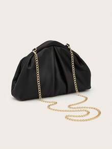 大容量女士手拿包，适合出席舞会，复古风格，优雅女士手提包，适合派对、聚会、约会、舞会和其他场合。 - 黑色 - 查看 5