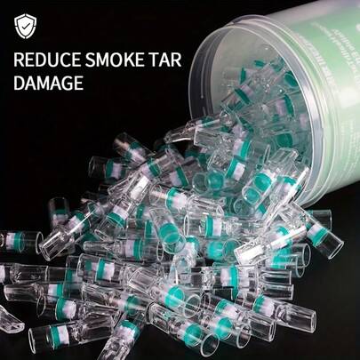 100 piezas Juego de regalo y kit de inicio de filtro multiusos, práctico, ahorra espacio, fácil de operar, transpirable, boquilla de filtración saludable, desmontable, ergonómico, compacto y versátil, unisex para descompresión de la cintura y el núcleo pulmonar