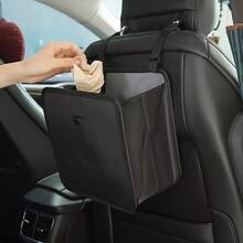 可折叠车载垃圾桶，车载废弃物容器，悬挂式防水防漏牛津布储物盒，大容量，适用于汽车内部（便携式双功能设计），适用于轿车、卡车、MPV、房车、轻型卡车、SUV，也适合户外旅行 - 彩色 - 查看 2