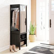 Ameriwood Home Wimberly Wardrobe With Mirror, Black Oak - Sồi đen - Xem 2