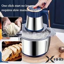 HHD 2026 New Model Electric Meat Grinder, Stainless Steel Fully Automatic Commercial Large Capacity Multi-Function Meat Mincer Vegetable Chopper Garlic Crusher - EU C Type Plug(220-240V) - View 6